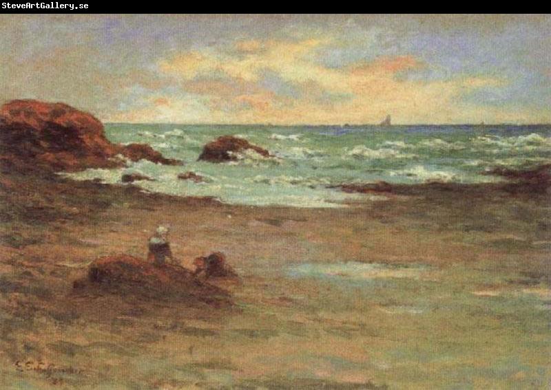 Emile Schuffenecker Corner of a Beach at Concarneau